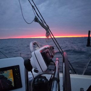Tværs over Kattegat mod Læsø