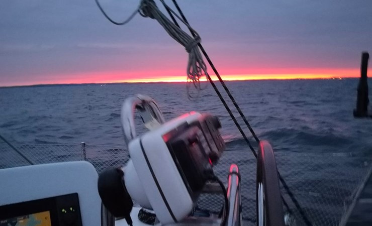 Tværs over Kattegat mod Læsø